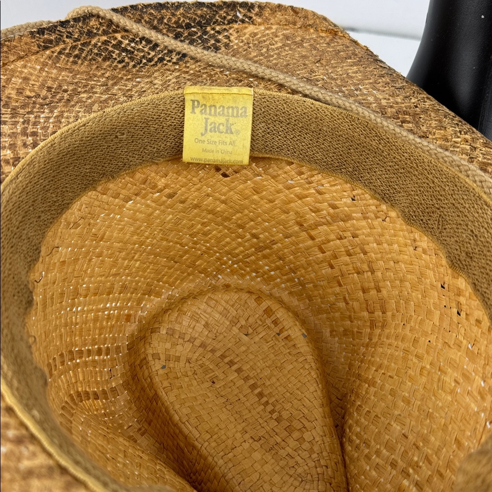 Panama Jack Straw Western Cowboy Hat - Natural Tan - Picture 6 of 6